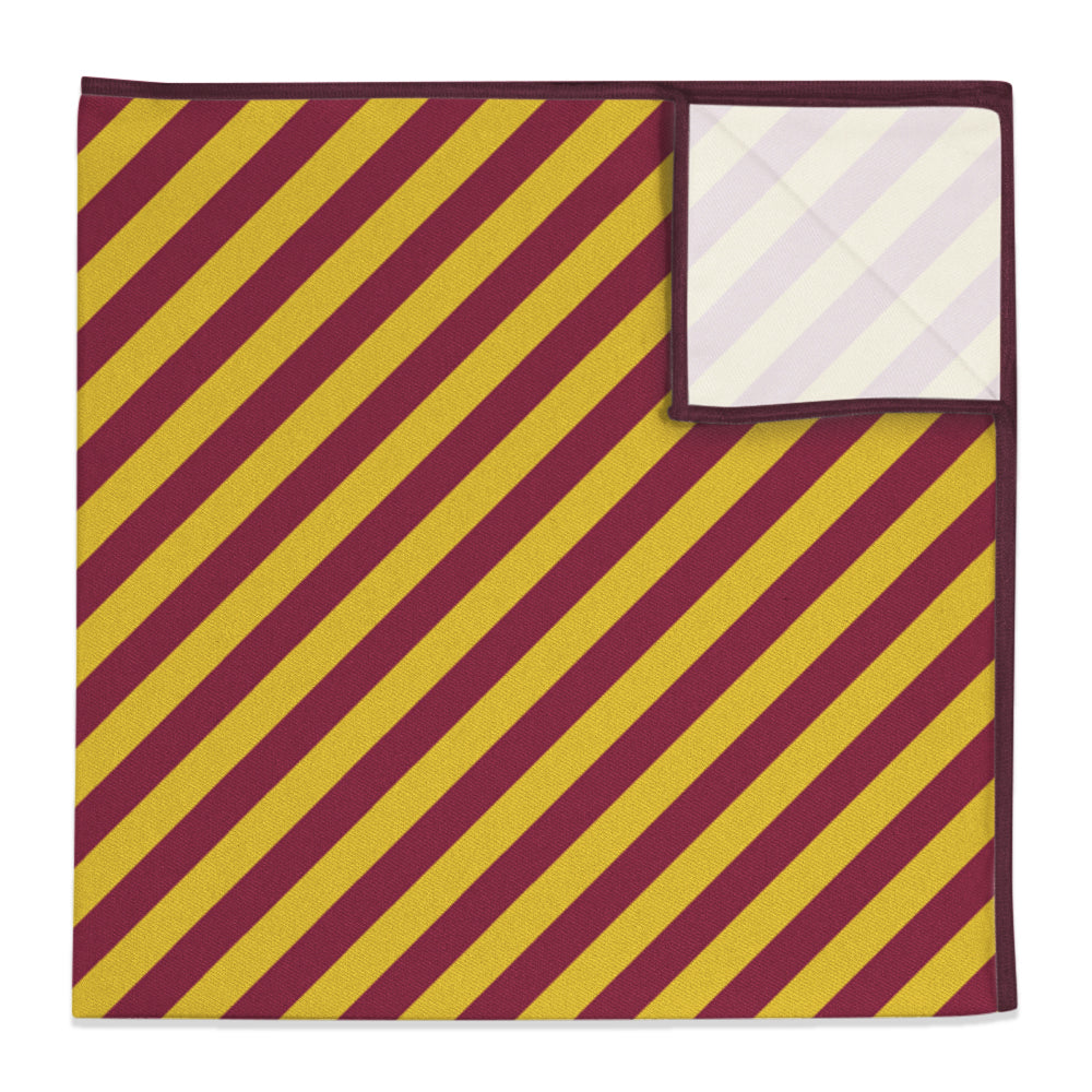 Rugby Stripe Pocket Square - 12" Square -  - Knotty Tie Co.