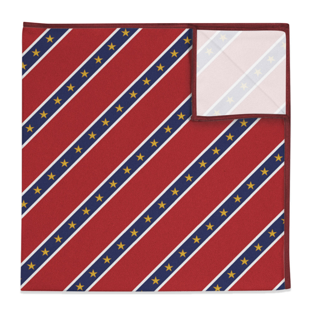 Stars in Stripes Pocket Square - 12" Square -  - Knotty Tie Co.