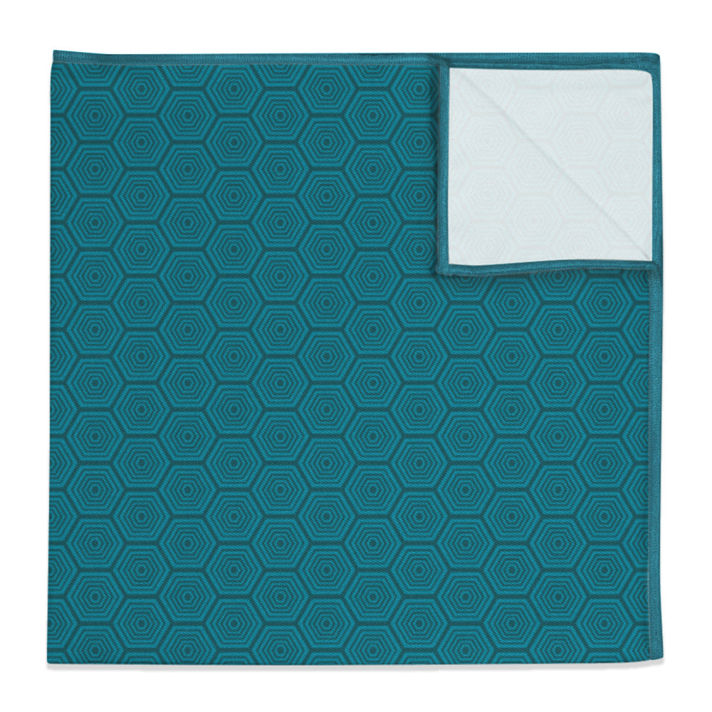 Tortoiseshell Geometric Pocket Square - 12" Square -  - Knotty Tie Co.