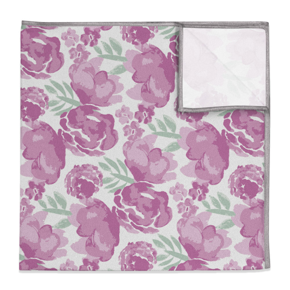 Watercolor Floral Pocket Square - 12" Square -  - Knotty Tie Co.