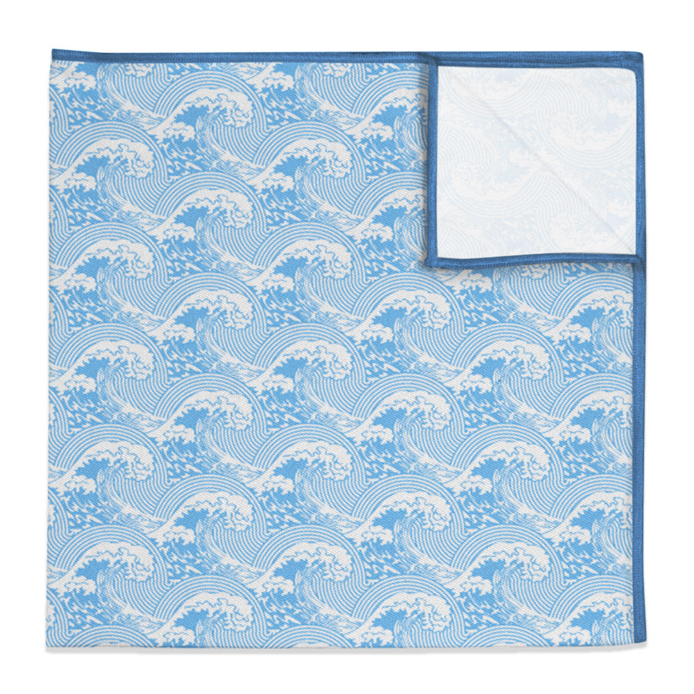 Waves Pocket Square - 12" Square -  - Knotty Tie Co.
