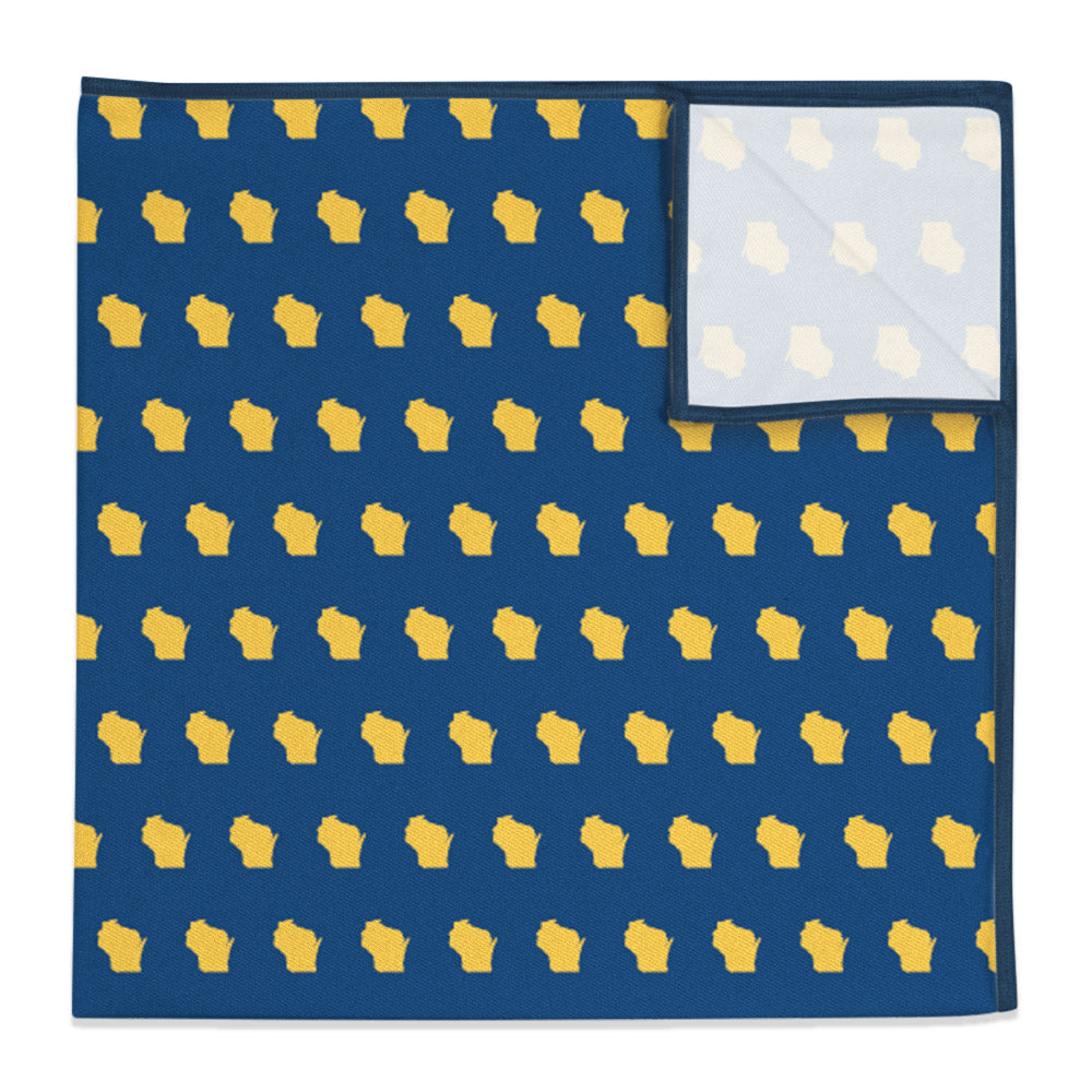 Wisconsin State Outline Pocket Square - 12" Square -  - Knotty Tie Co.