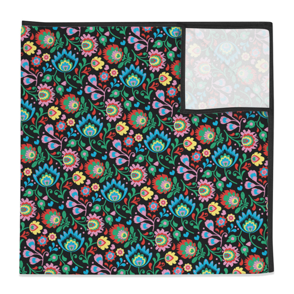 Electric Daisy Floral Pocket Square - 12" Square -  - Knotty Tie Co.