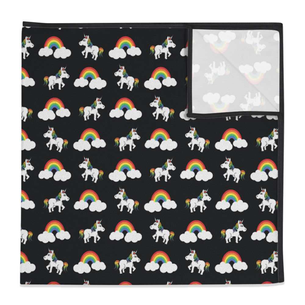 Rainbow Unicorn Pocket Square - 12" Square -  - Knotty Tie Co.