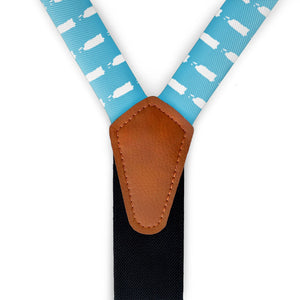 Puerto Rico Outline Suspenders -  -  - Knotty Tie Co.