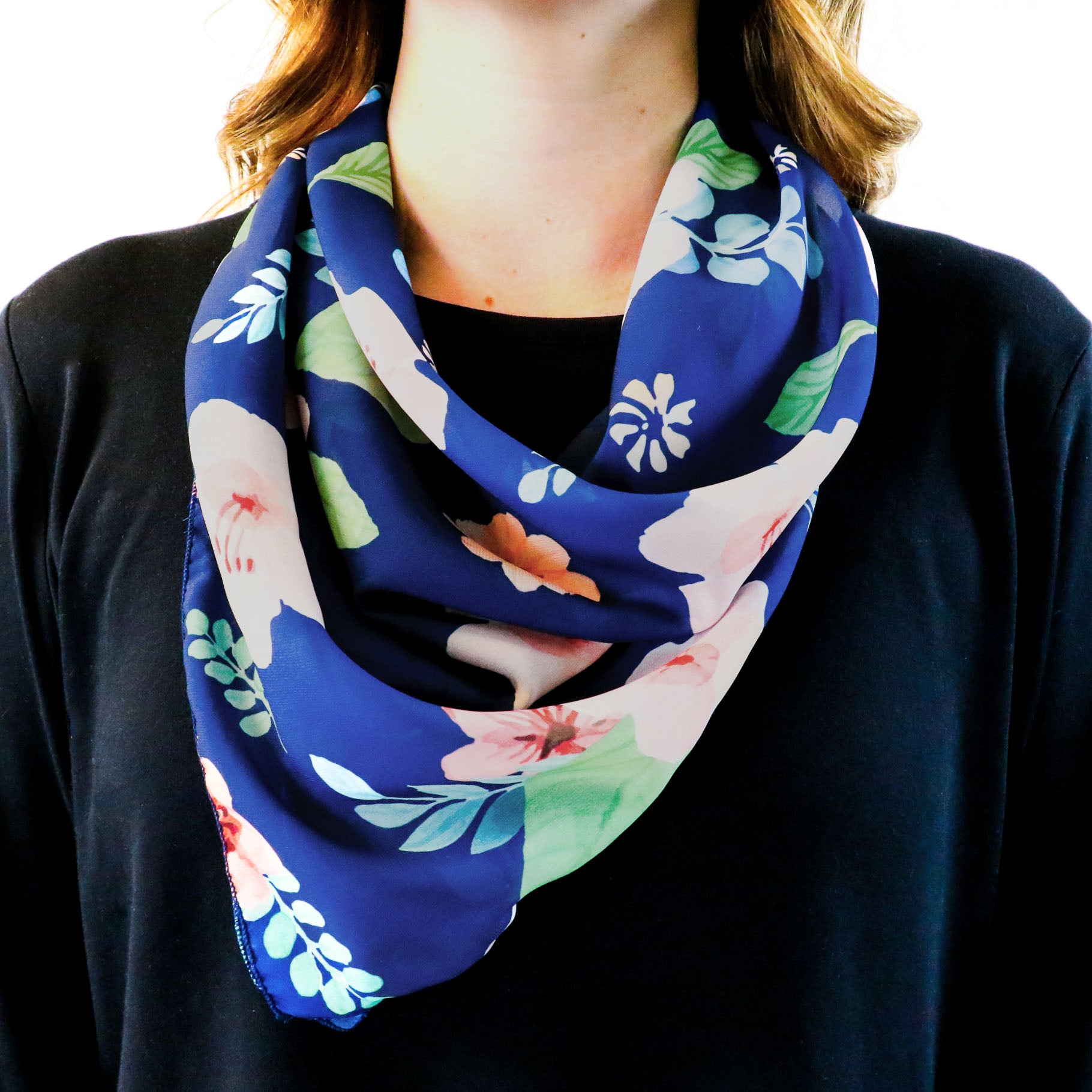 Sugar Floral Square Scarf -  -  - Knotty Tie Co.