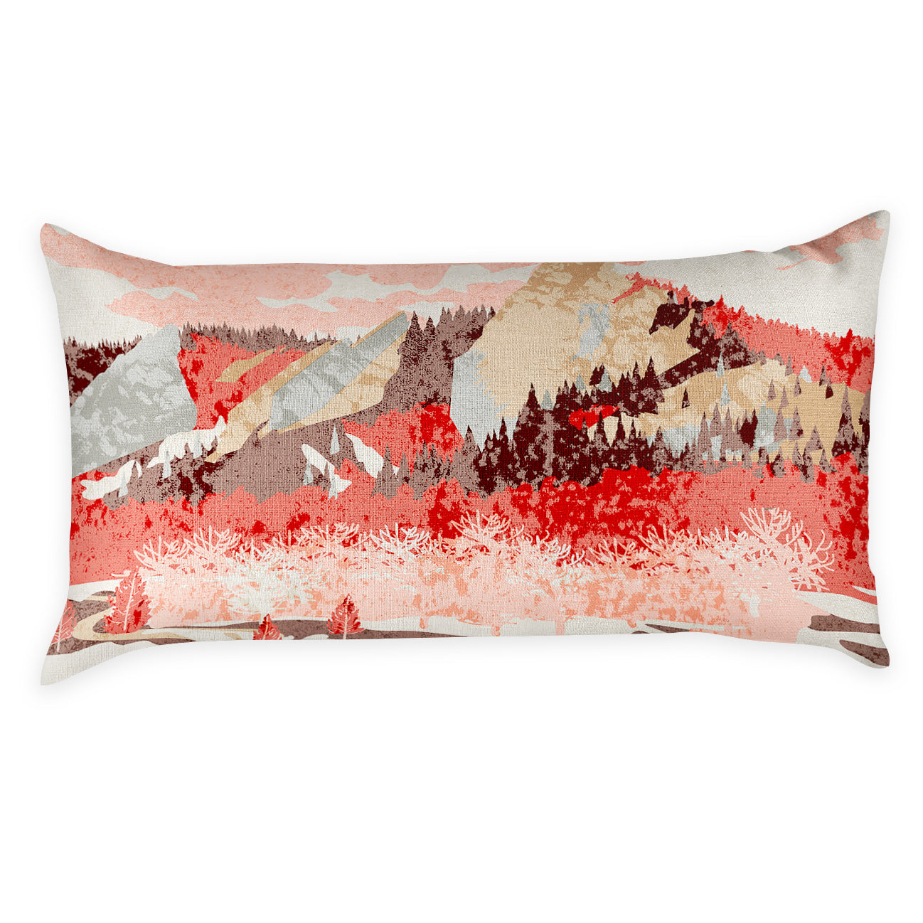 Flatirons Abstract Lumbar Pillow -  -  - Knotty Tie Co.