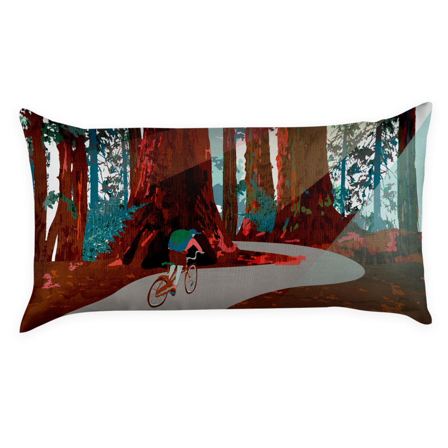 Redwood National Park Abstract Lumbar Pillow - Linen -  - Knotty Tie Co.