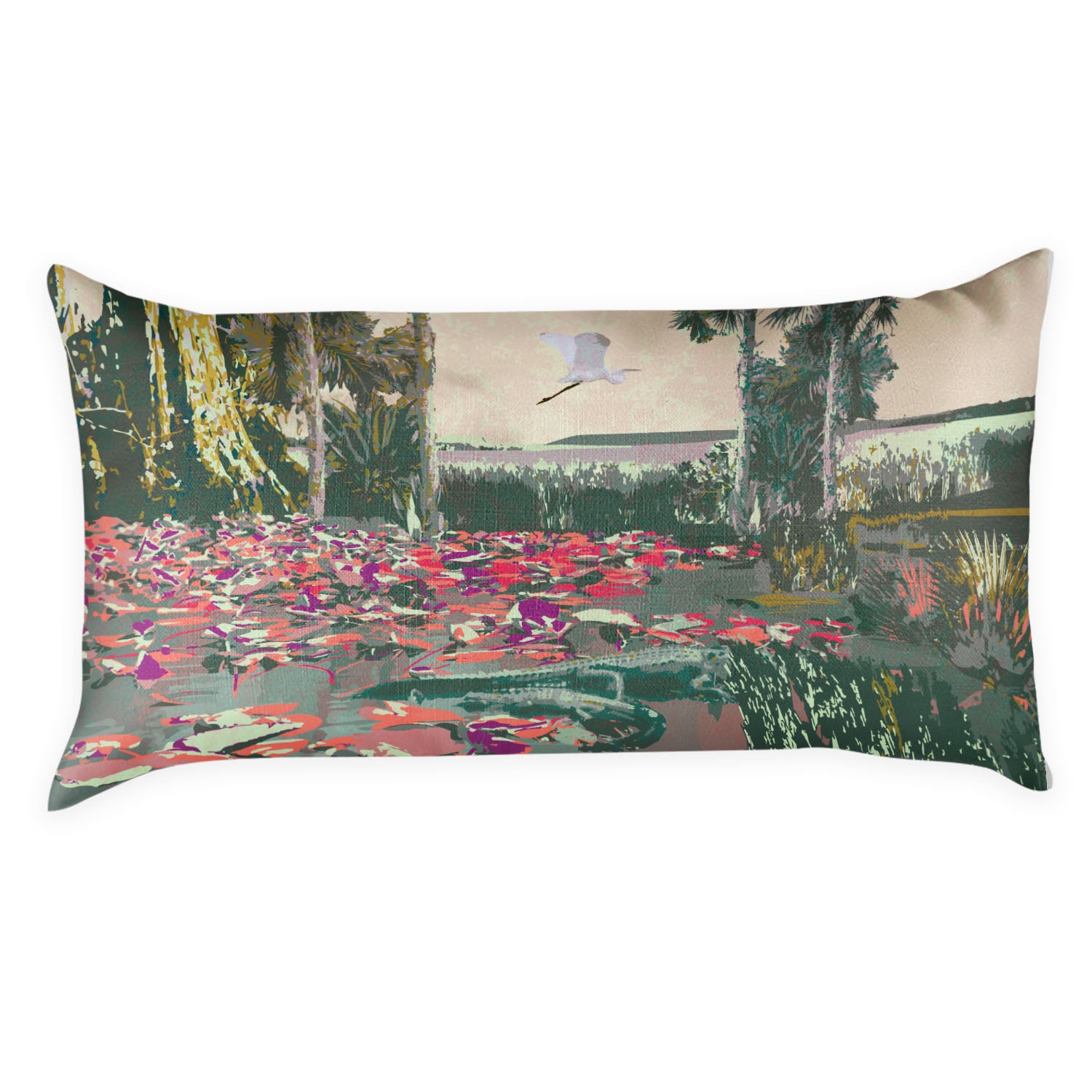 Everglades National Park Abstract Lumbar Pillow -  -  - Knotty Tie Co.