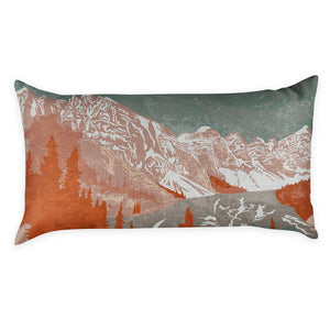 Rocky Mountain National Park Abstract Lumbar Pillow -  -  - Knotty Tie Co.