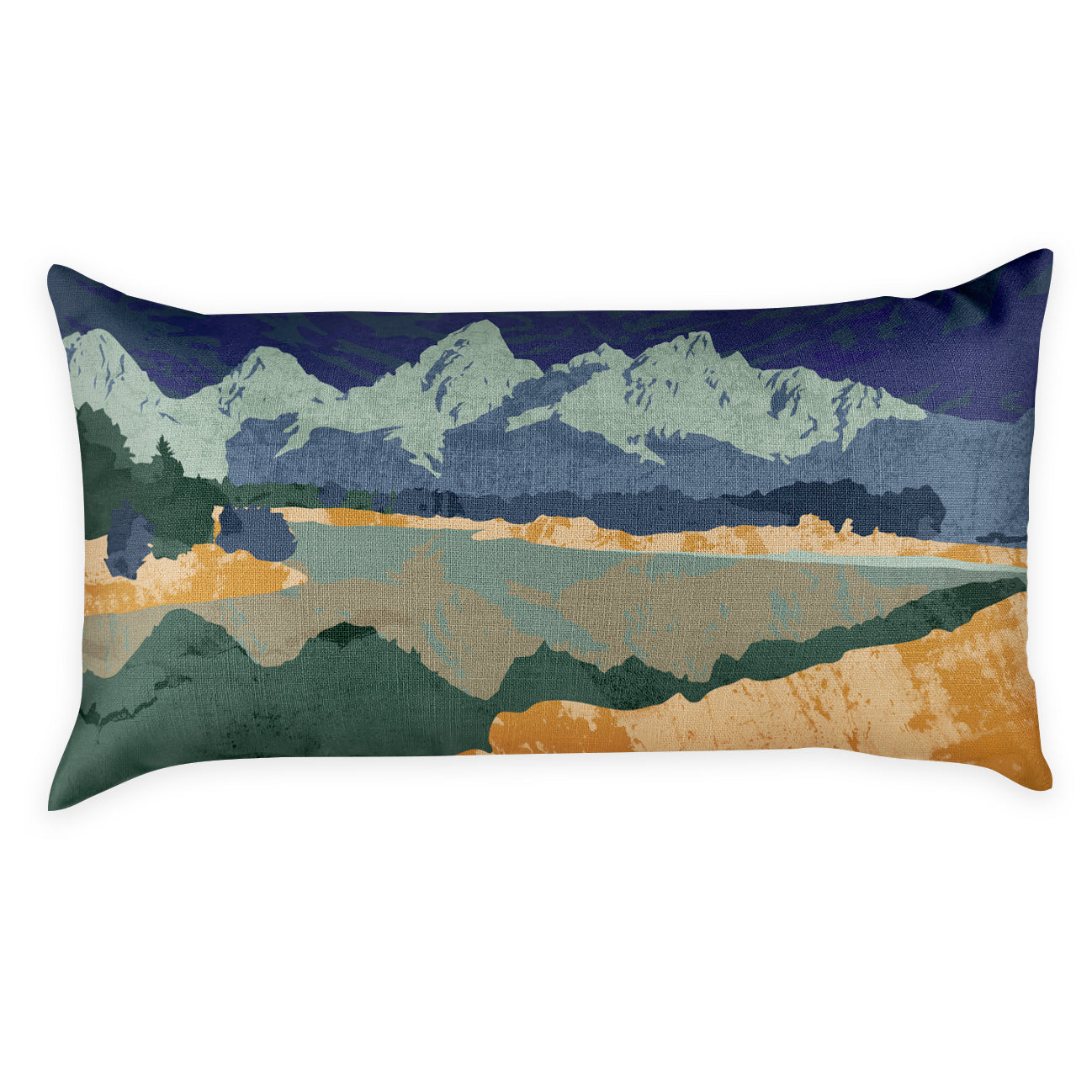 Grand Tetons National Park Abstract Lumbar Pillow -  -  - Knotty Tie Co.