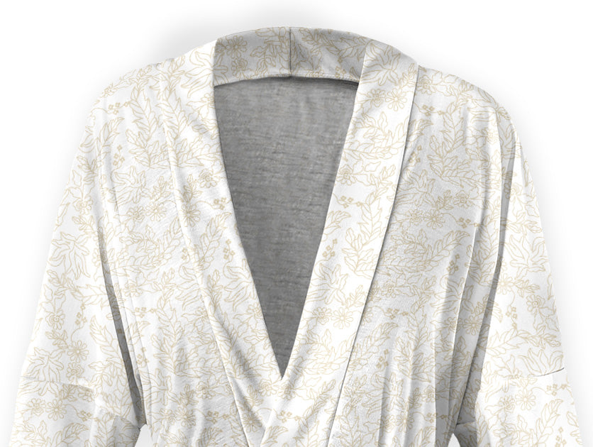 Lacey Floral Robe - Front - Knotty Tie Co.