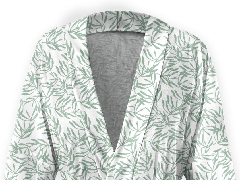 Olive Leaf Floral Robe -  -  - Knotty Tie Co.