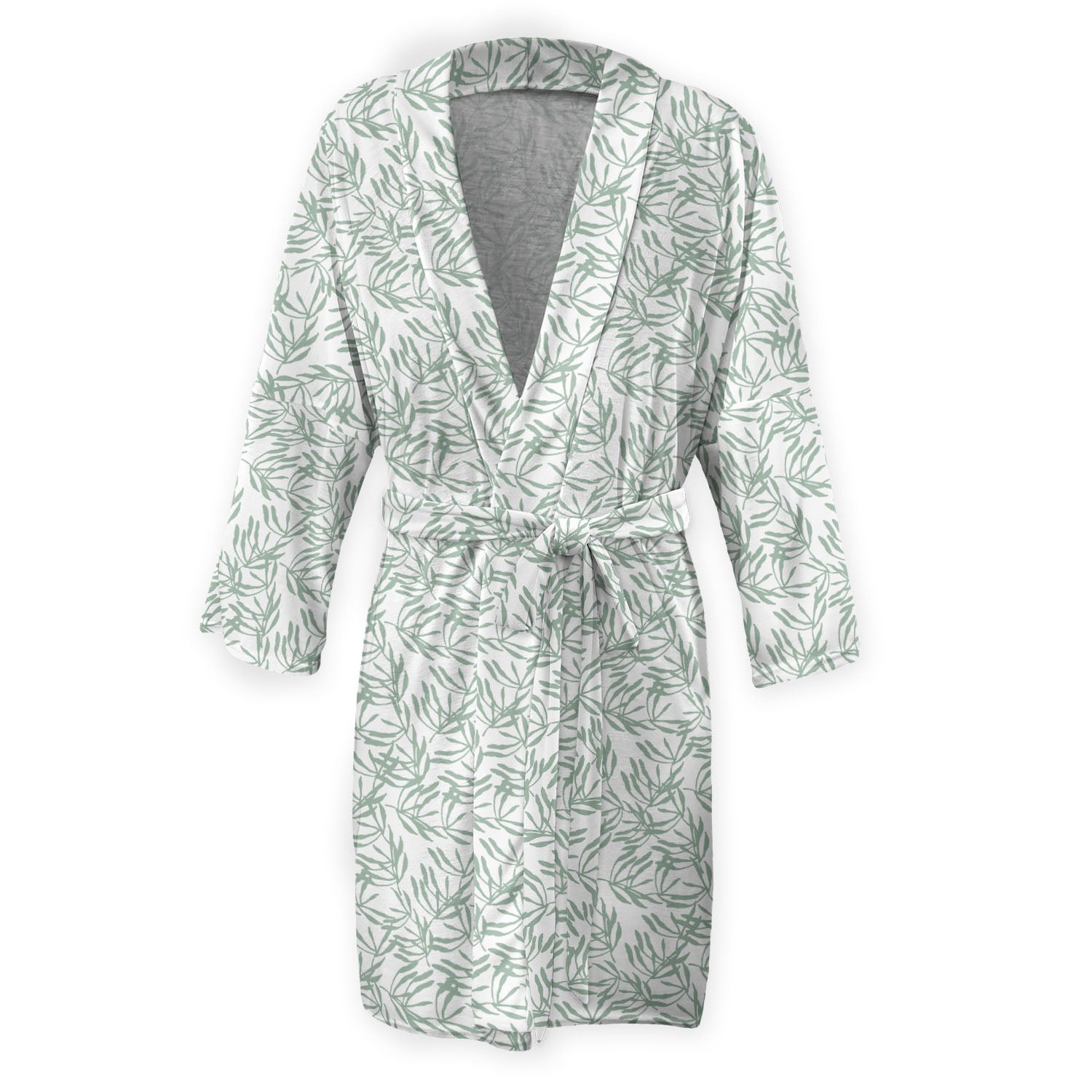 Olive Leaf Floral Robe -  -  - Knotty Tie Co.