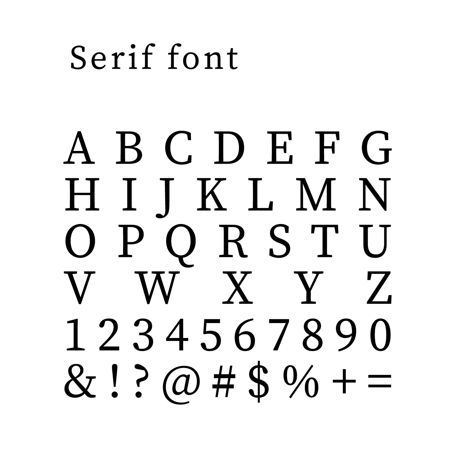 Serif Monogram Pocket Square - Serif Font Guide - Knotty Tie Co.