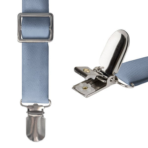 Solid KT Steel Blue Suspenders -  -  - Knotty Tie Co.
