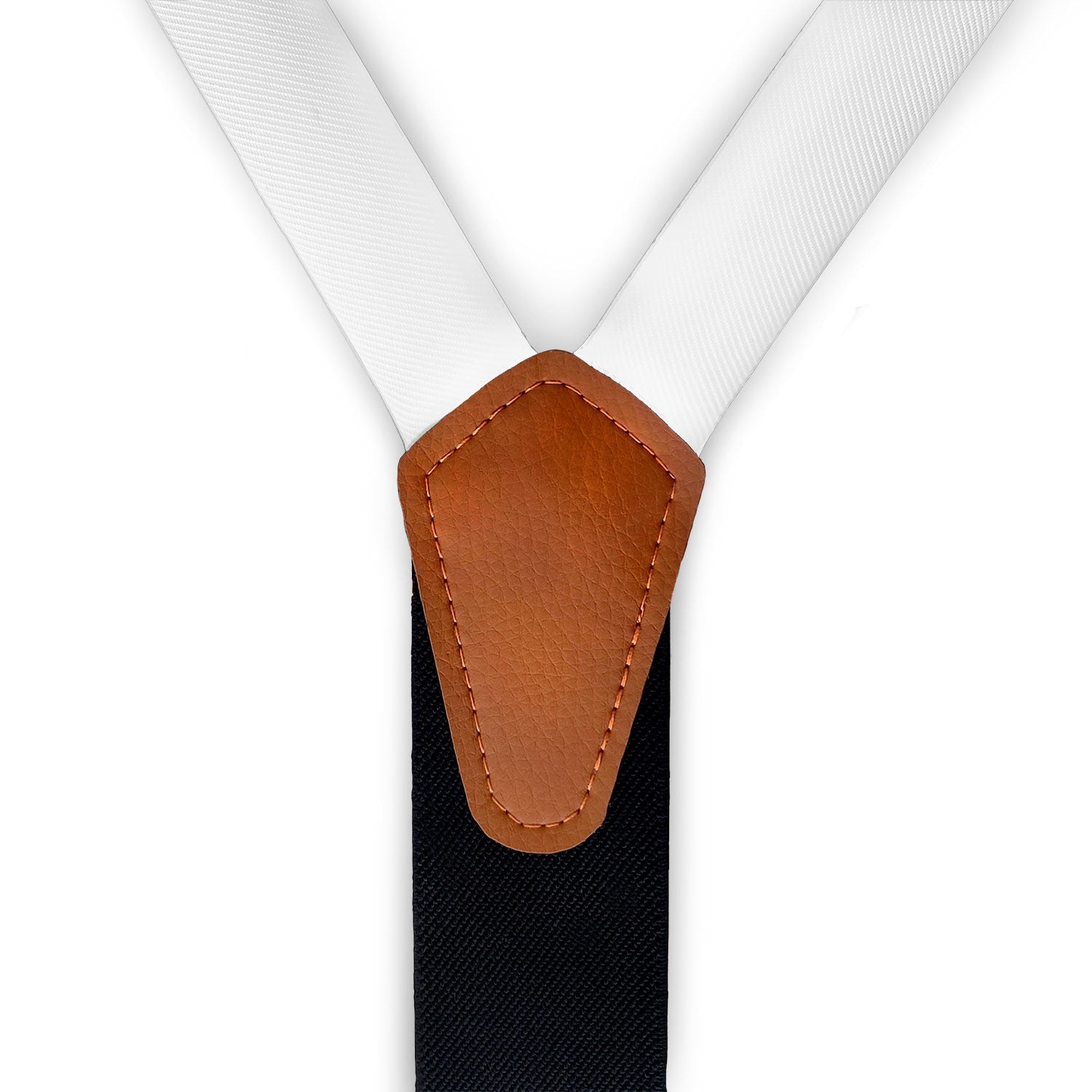 Solid KT White Suspenders -  -  - Knotty Tie Co.