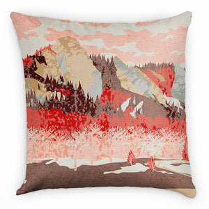 Flatirons Abstract Square Pillow -  -  - Knotty Tie Co.