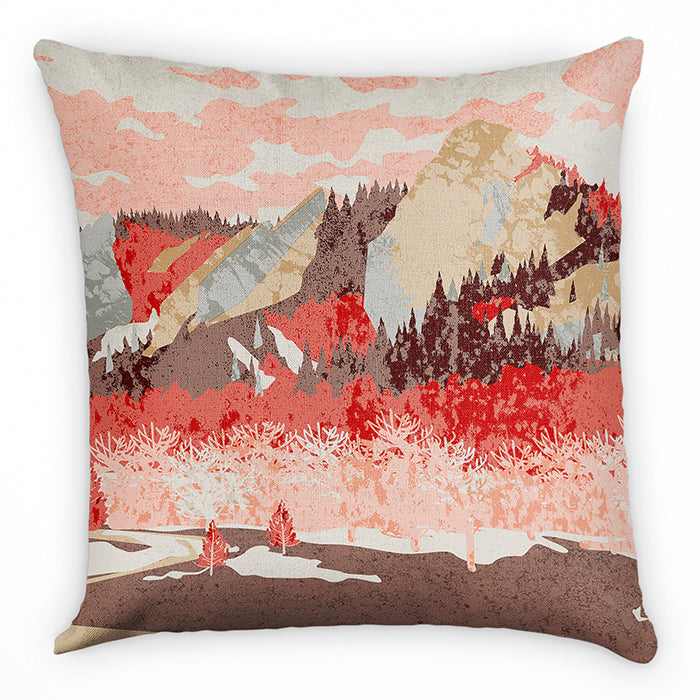 Flatirons Abstract Square Pillow -  -  - Knotty Tie Co.