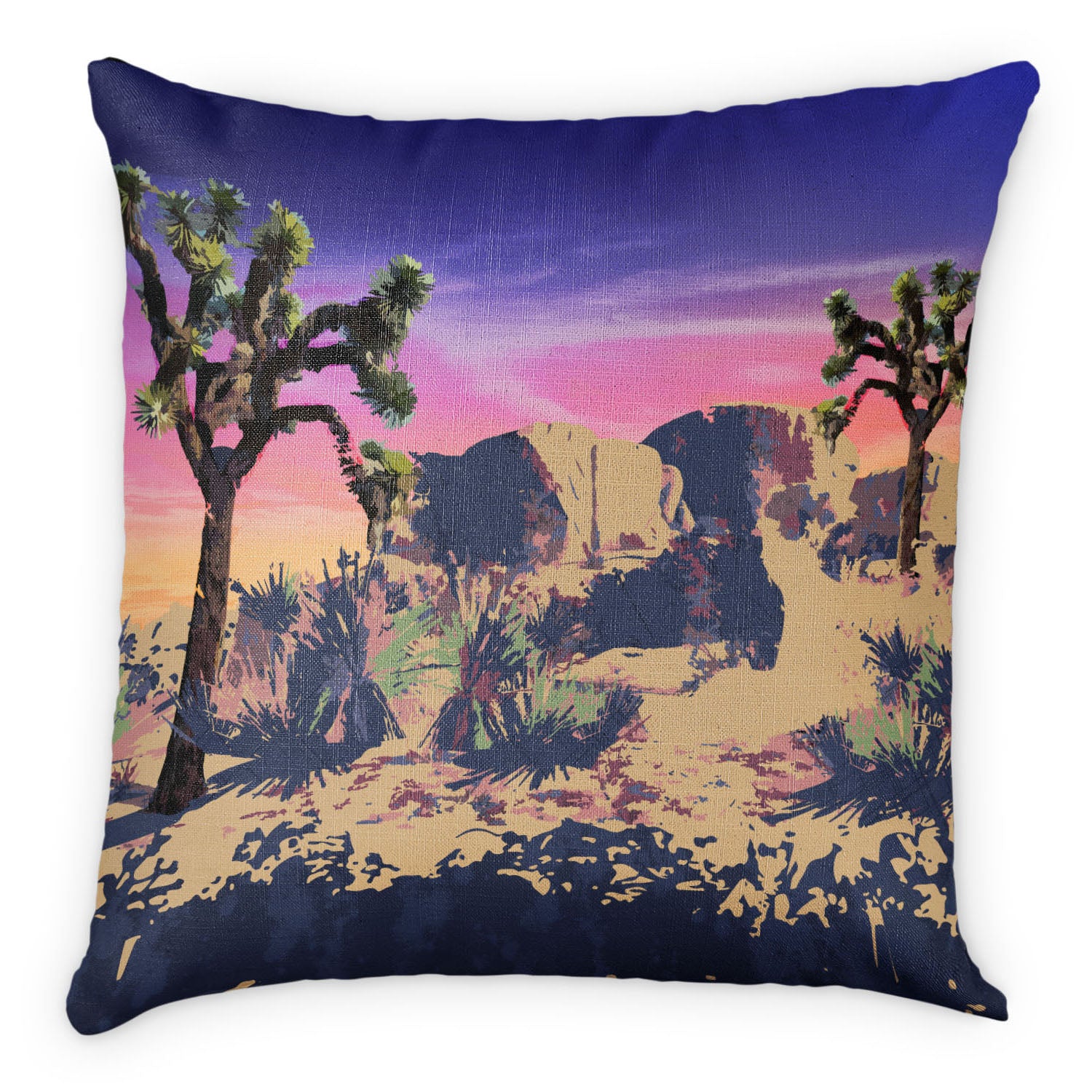 Joshua Tree National Park Abstract Square Pillow -  -  - Knotty Tie Co.
