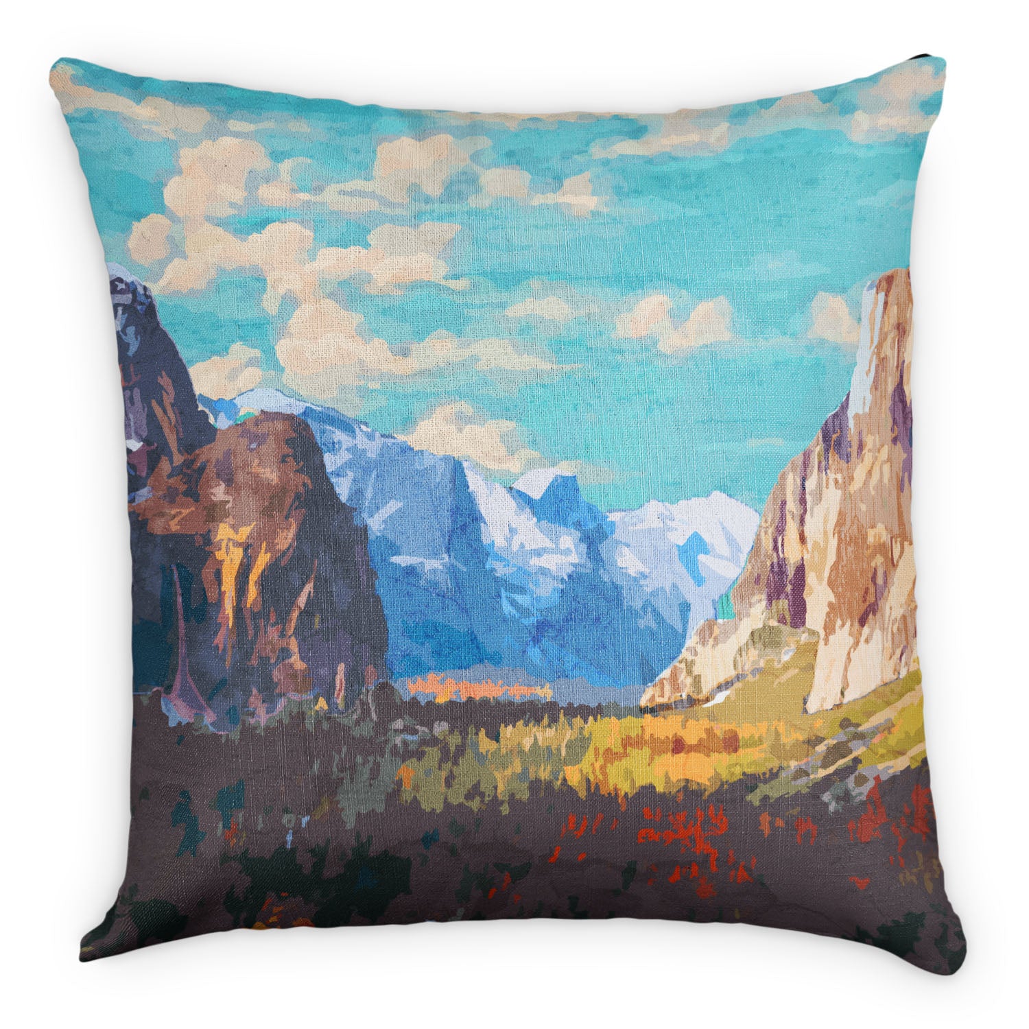 Yosemite National Park Abstract Square Pillow -  -  - Knotty Tie Co.