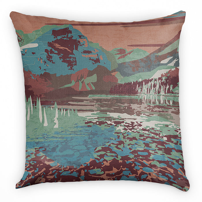 Glacier National Park Abstract Square Pillow -  -  - Knotty Tie Co.