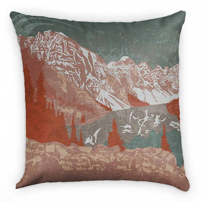 Rocky Mountain National Park Abstract Square Pillow -  -  - Knotty Tie Co.