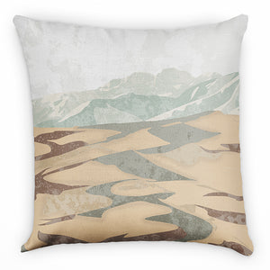 Great Sand Dunes Abstract Square Pillow -  -  - Knotty Tie Co.