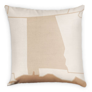 Alabama Square Pillow - Linen -  - Knotty Tie Co.