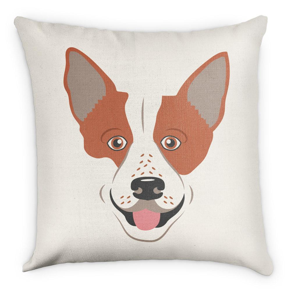 Australian Cattle Dog Square Pillow - Linen -  - Knotty Tie Co.
