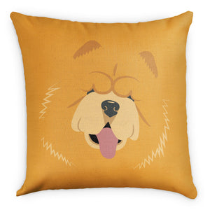 Chow Chow Square Pillow - Linen -  - Knotty Tie Co.