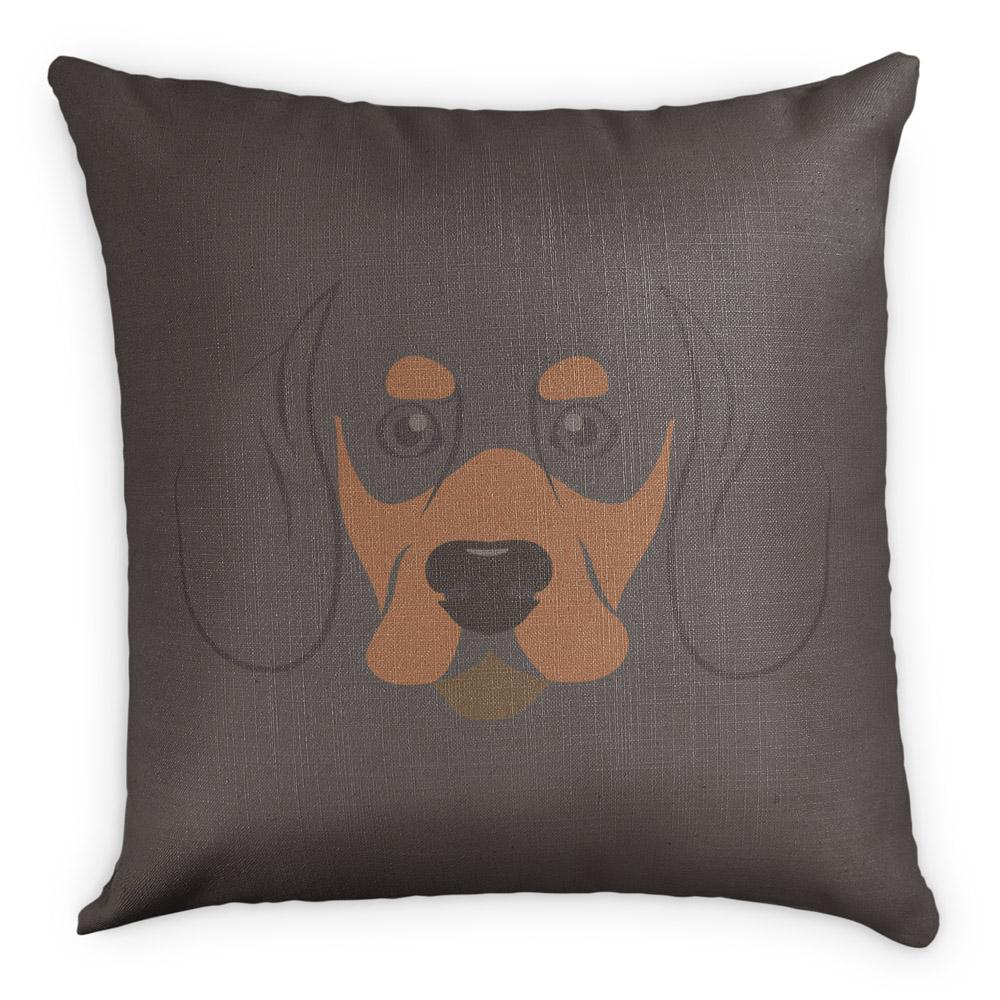 Dachshund Square Pillow - Linen -  - Knotty Tie Co.