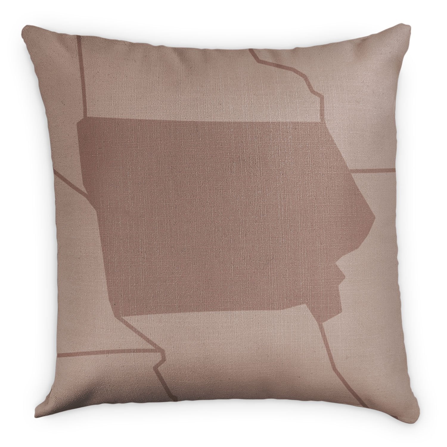 Iowa Square Pillow - Linen -  - Knotty Tie Co.