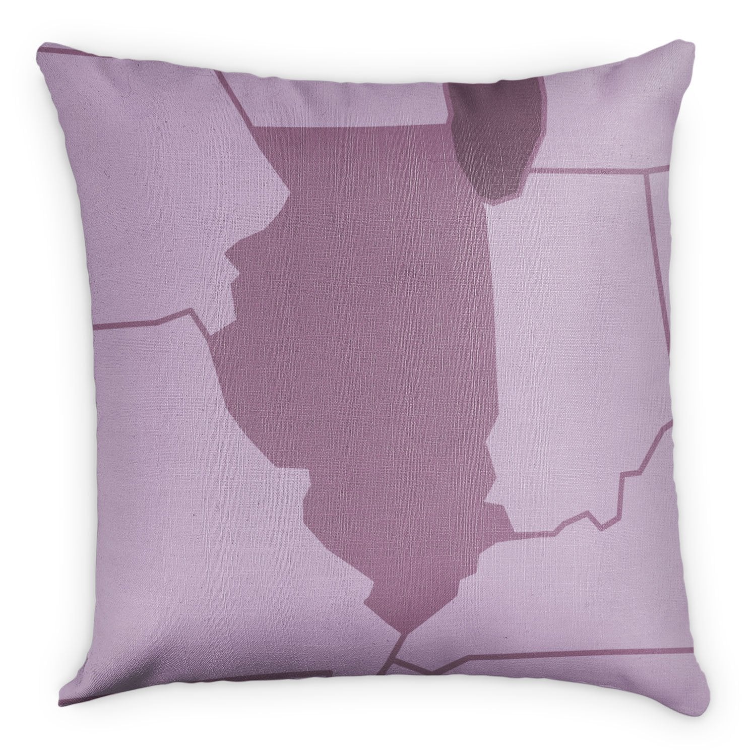 Illinois Square Pillow - Linen -  - Knotty Tie Co.
