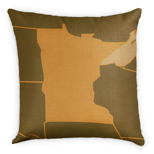 Minnesota Square Pillow - Linen -  - Knotty Tie Co.
