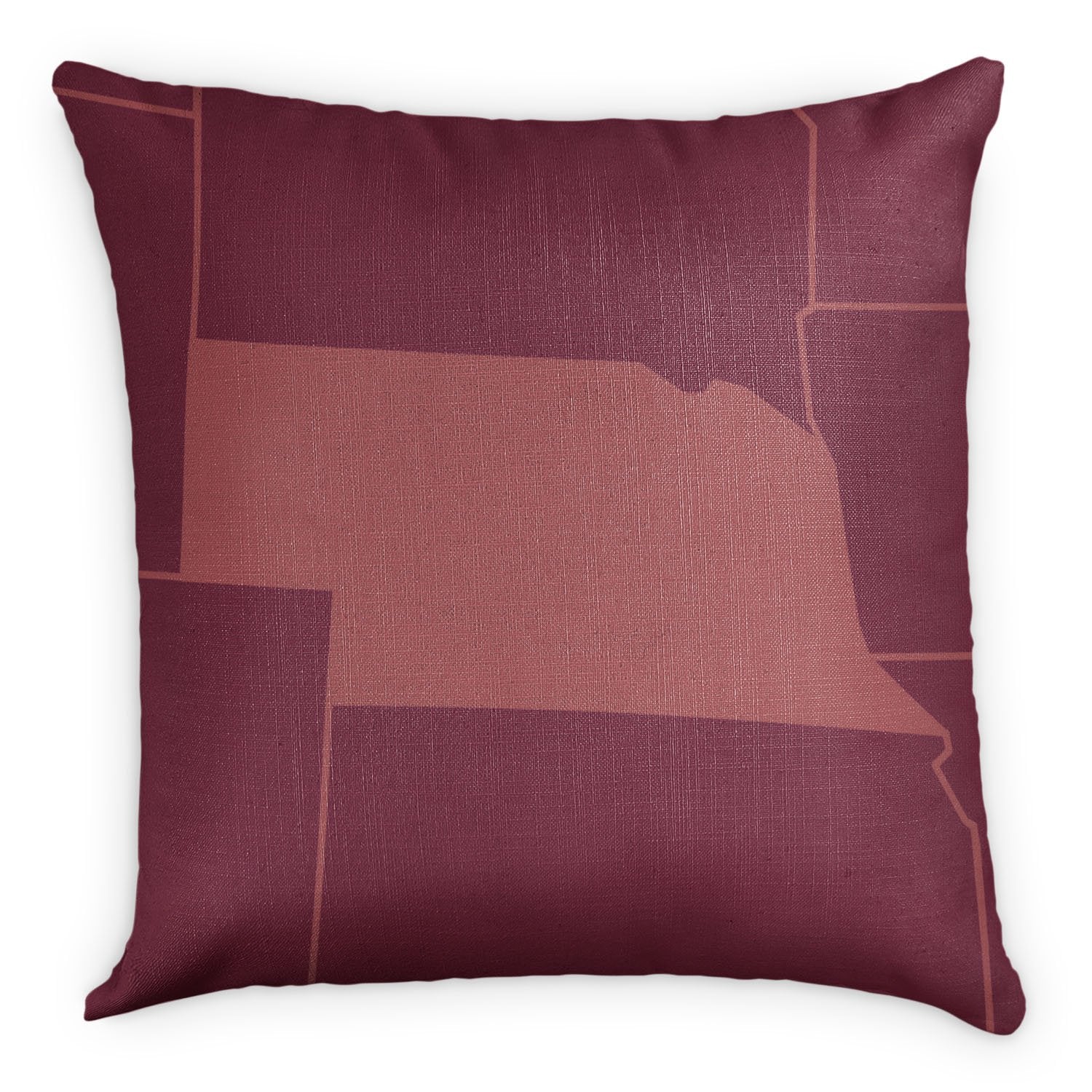 Nebraska Square Pillow - Linen -  - Knotty Tie Co.