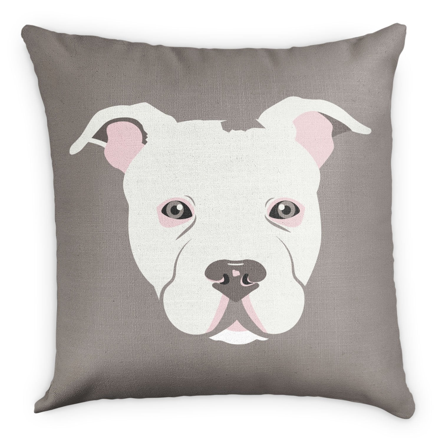 Pitbull Square Pillow - Linen -  - Knotty Tie Co.