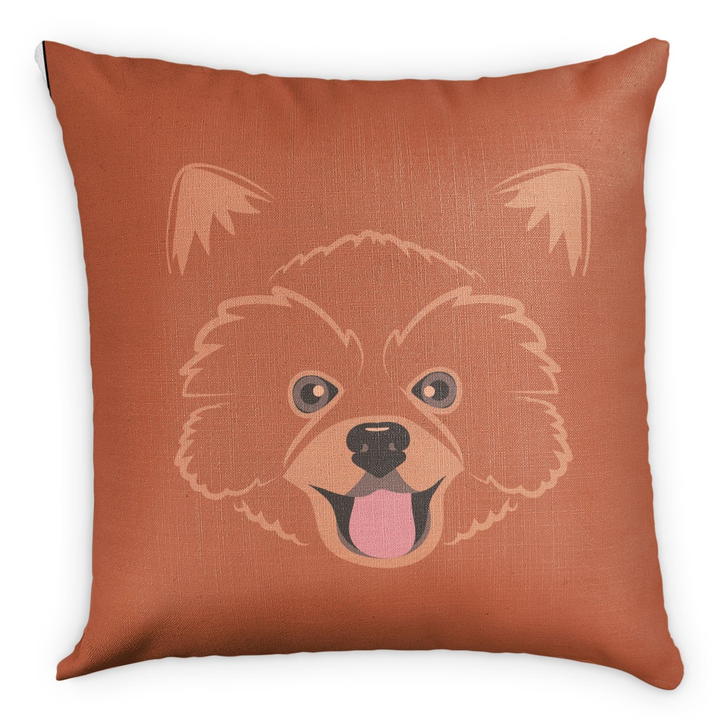 Pomeranian Square Pillow - Linen -  - Knotty Tie Co.