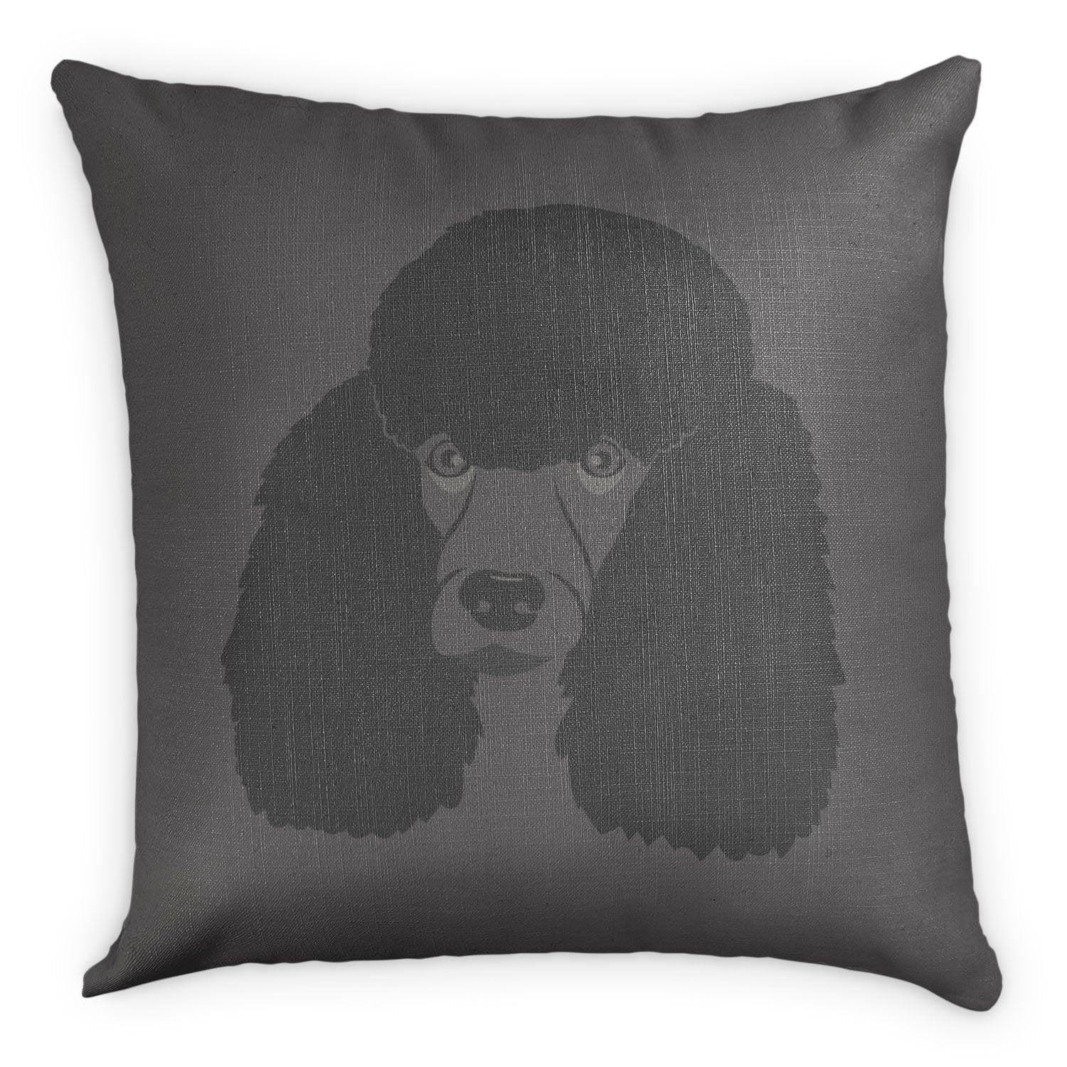 Poodle Square Pillow - Linen -  - Knotty Tie Co.
