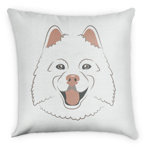 Samoyed Square Pillow - Linen -  - Knotty Tie Co.