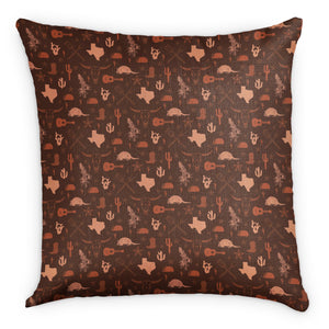 Texas Square Pillow -  -  - Knotty Tie Co.