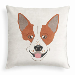 Australian Cattle Dog Square Pillow - Velvet -  - Knotty Tie Co.
