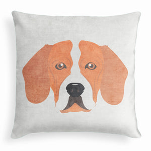 Beagle Square Pillow - Velvet -  - Knotty Tie Co.