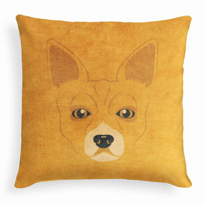 Chihuahua Square Pillow - Velvet -  - Knotty Tie Co.