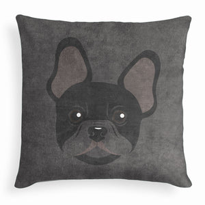 French Bulldog Square Pillow - Velvet -  - Knotty Tie Co.
