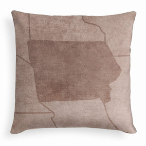 Iowa Square Pillow - Velvet -  - Knotty Tie Co.