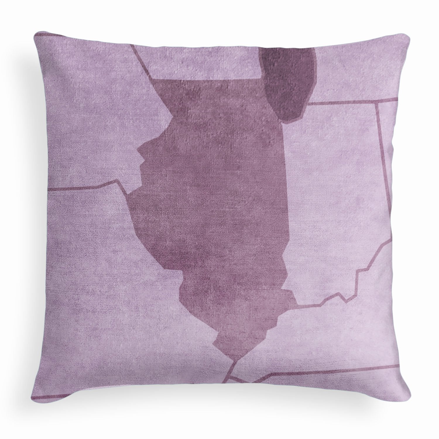 Illinois Square Pillow - Velvet -  - Knotty Tie Co.
