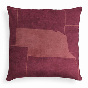Nebraska Square Pillow - Velvet -  - Knotty Tie Co.