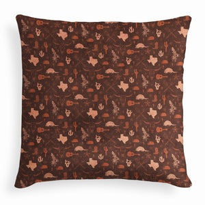Texas Square Pillow -  -  - Knotty Tie Co.