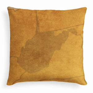 West Virginia Square Pillow - Velvet -  - Knotty Tie Co.
